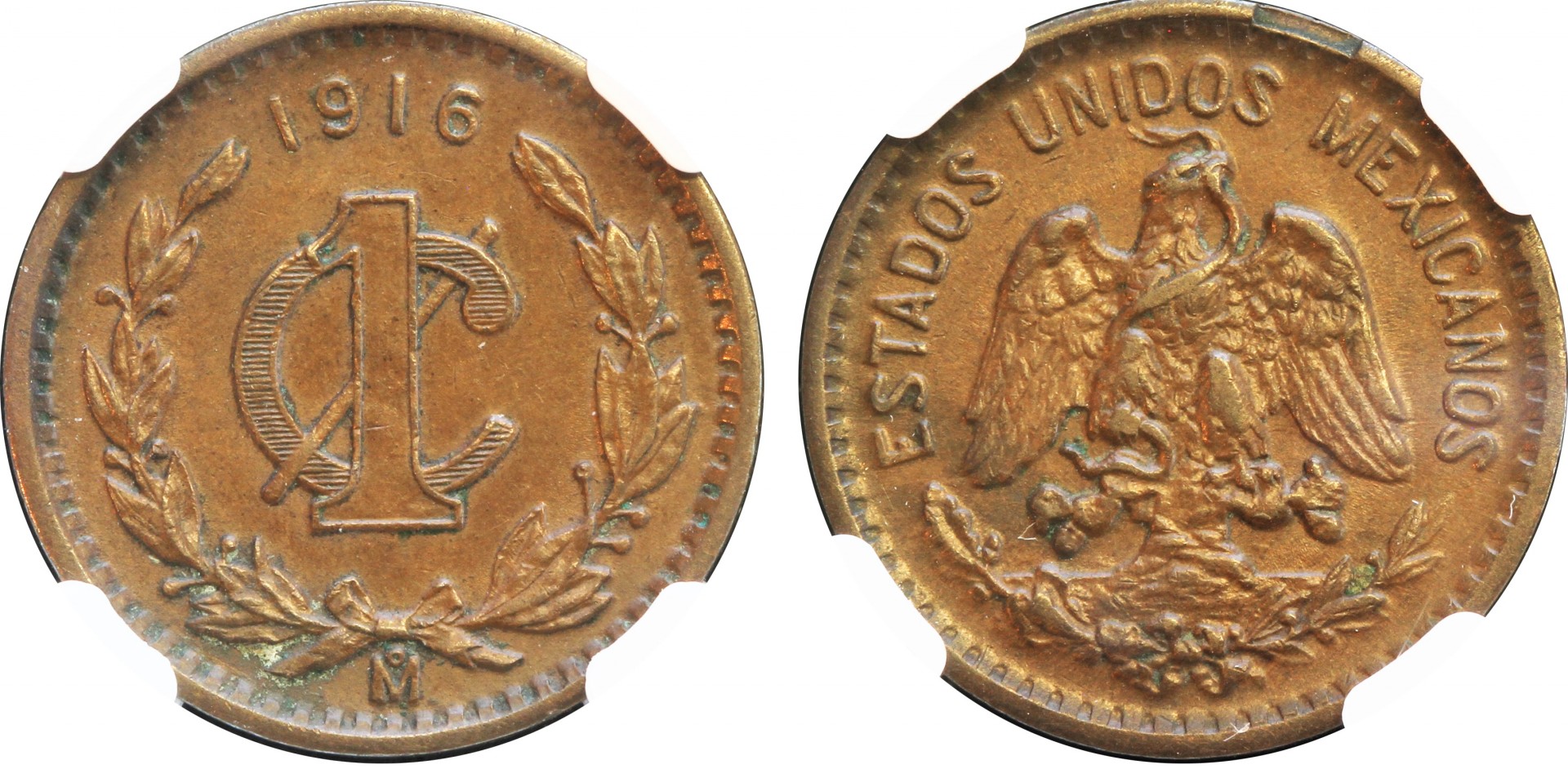 KM# 415 - 1 Centavo 1916 Mo.