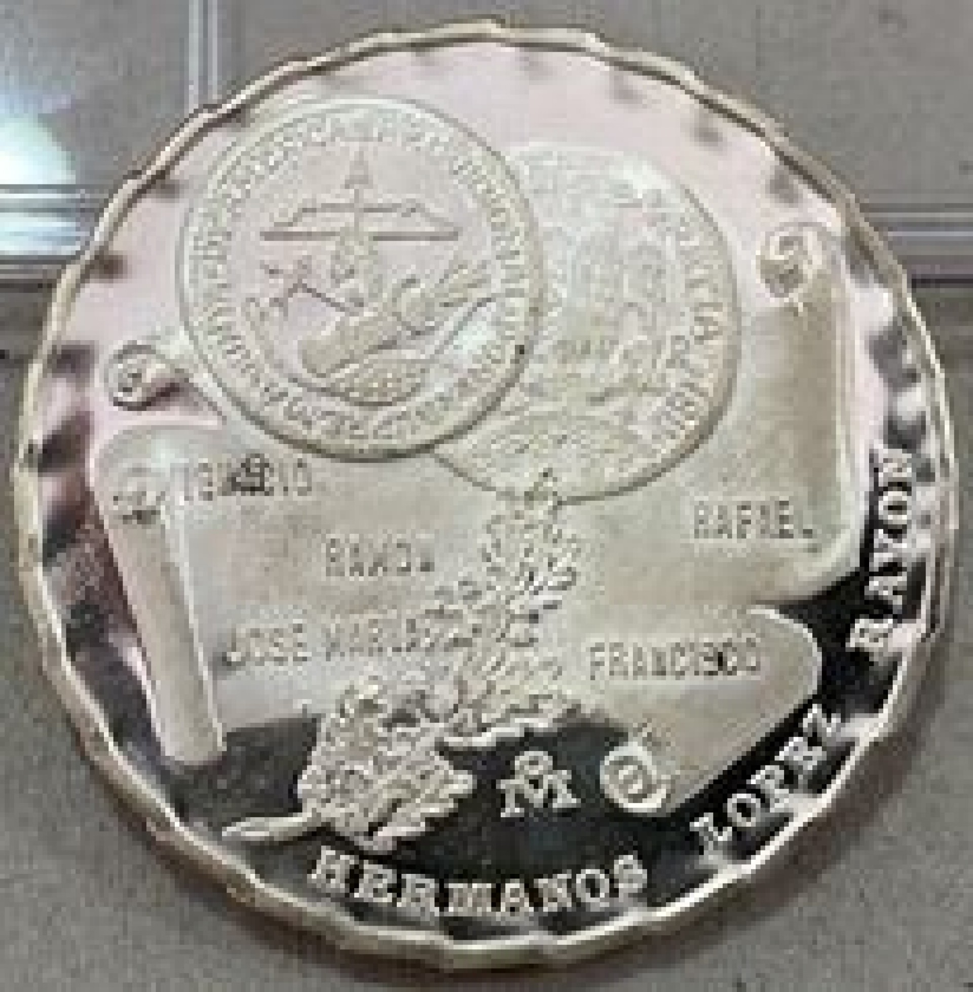 KM# 408Bicentenario del Natalicio del Gral. I. López Rayón 1973 Mo. .6 - $1 Peso 1872 OA E. 