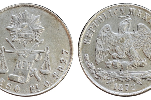 KM# 408.7 - $1 Peso 1872 Pi O. 