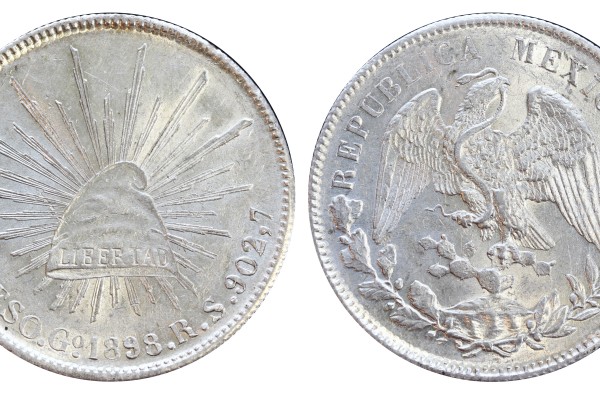 KM# 409.1 - $1 Peso 1898 Go RS. 