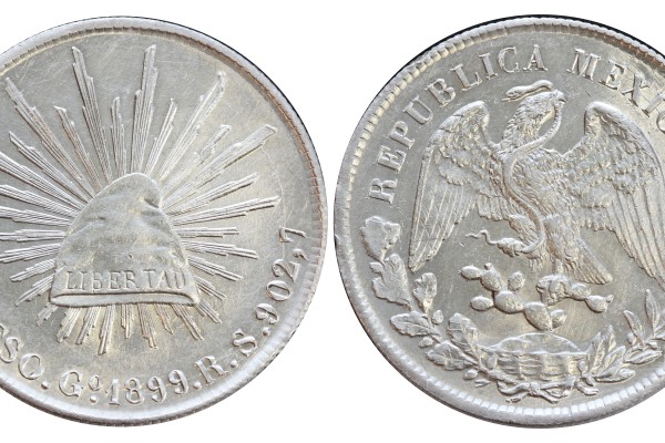 KM# 409.1 - $1 Peso 1899 Go RS. 