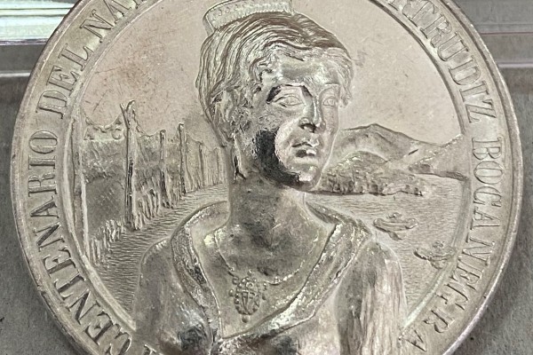  Grove- UNCAT - Sesquicentenario de la muerte de Gertrudiz Bocanegrade la Nación, 1967 Mo. AU+. Diseño ejecutado en alto relieve